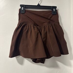 Brown Aerie Offline Crossover Shorts